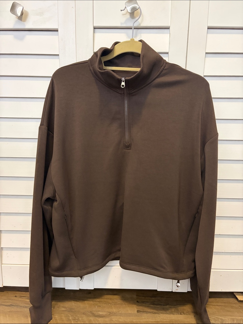Varley Brown Half-Zip Pullover